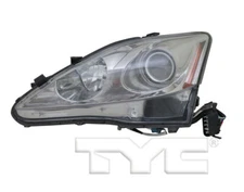 TYC Left Driver Side Halogen Headlight for Lexus IS250 IS350 2009-2010 Models