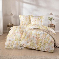 Estella Mako Jersey BettwäSche 155X220 Adeva Gelb Rispen BlüTenzweige 6303-710