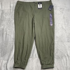 Gap Jogger Pants XXL Womens NWT Twill Clover Green