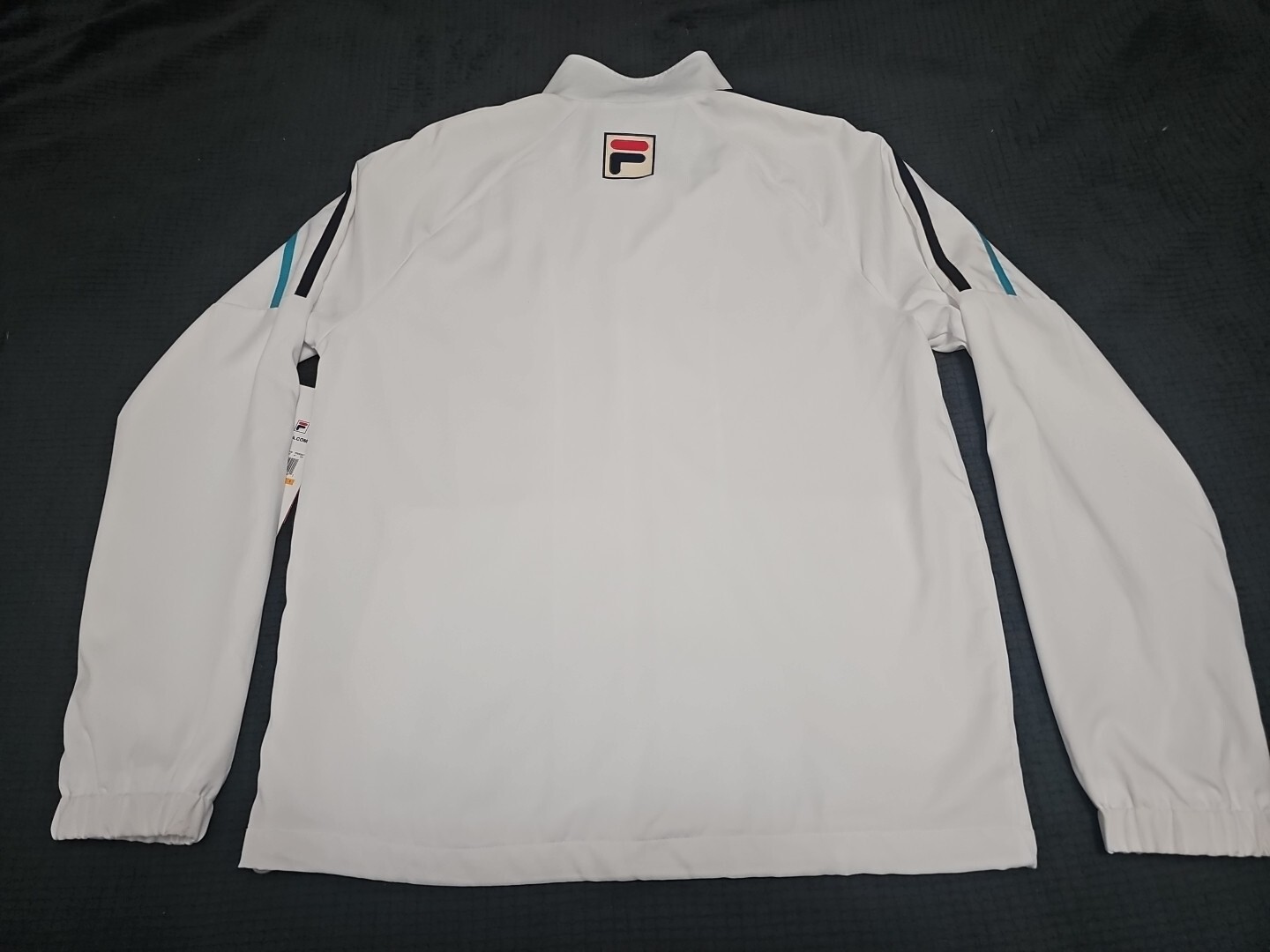 Giacca frangivento bianca FILA Tennis BNP Paribas Open Zip intera taglia piccola