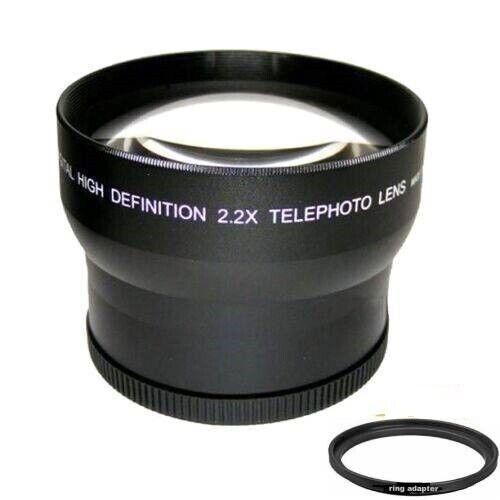 2.2X Telephoto Lens for Panasonic HC-WX970 HC-X920 HC-X900K HC-VX870 HC-V750 - Picture 1 of 8