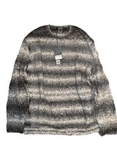 VRST Men's Relaxed Fit Cozy Crew Neck Sweater XL, Extra Large Black / Gray