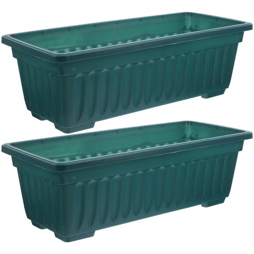 2 Pcs Vegetable Pot Rectangular Flower Pots Outdoor Container Garden Planter - Picture 9 of 12