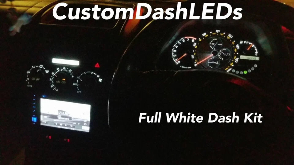 WHITE Full Dash Kit LEXUS Is200 Is300 Led Speedo Altezza Sxe10 Toyota JDM Drift - Image 3 of 4