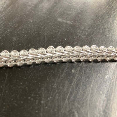 3/8'' x 10 yd Silver Matallic Gimp Trim