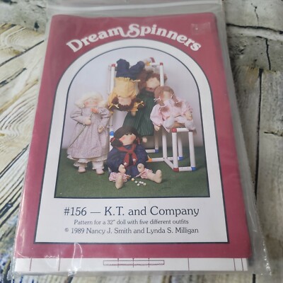 Vintage 32'' Doll Sewing Pattern UNCUT Large Doll w Outfits 156