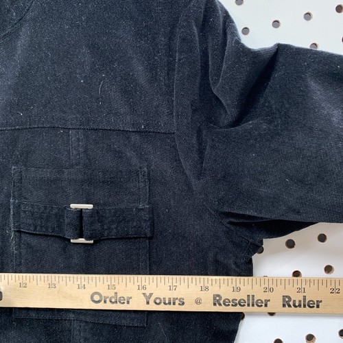 Vintage Y2K Billabong Black Velvet Jacket Womens Large Full Zip 19.5x26.5 - Picture 13 of 15