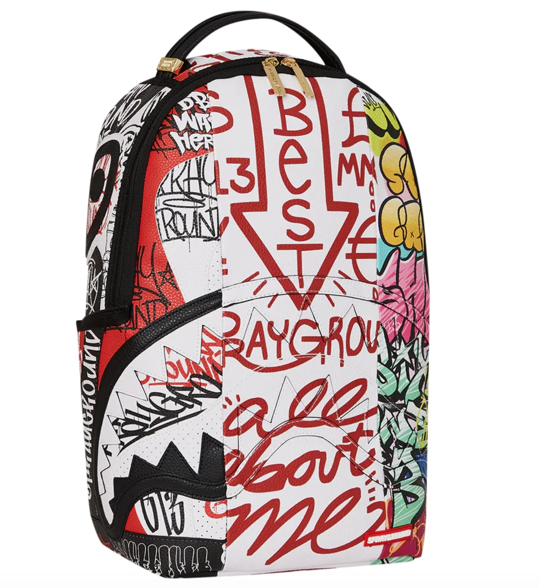 Graffiti letter couples schoolbags men women casual treval backpack  Multi-Function Junior school bags