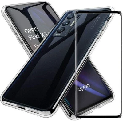 LITTLE BOUTIK Coque Silicone TPU Transparente + Verre Trempe Pour Oppo Find X3 Neo Little Bou