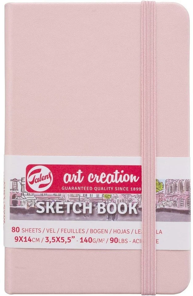 Hardback Sketchbook Art Creation 80 Sheets 140gsm Pastel Pink - Royal Talens