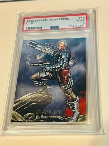 Marvel Masterpieces Comic Card 1992 Sky Box PSA 9 X-Men Cable #18 POP 19 X-Force - Picture 2 of 3