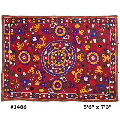 Indian Cotton Suzani Wall Hanging Tapestry Wall Art Decoration 5.6