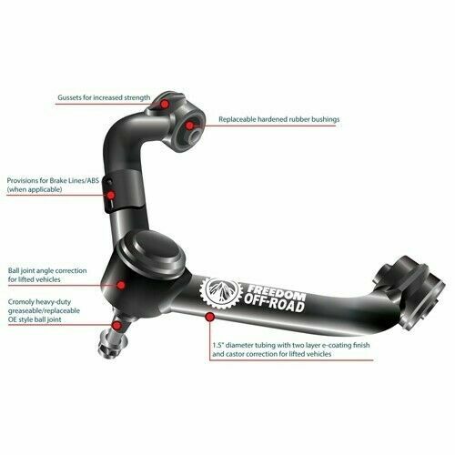 Freedom Off-Road Front Upper Control Arms 03-21 Lexus GX470 GX460 w/ 1-4" Lift - Picture 5 of 5