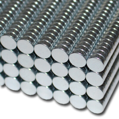 50 NEODYM POWER MAGNETE D6x2 mm NdFeB N48 SEHR STARK SCHEIBE HAFTKRAFT 850 G