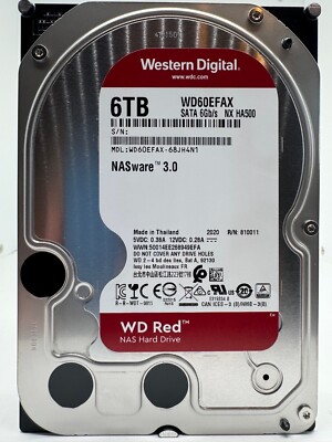 Western Digital WD RED WD60EFAX 6TB interne Festplatte 5400 RPM SATA3