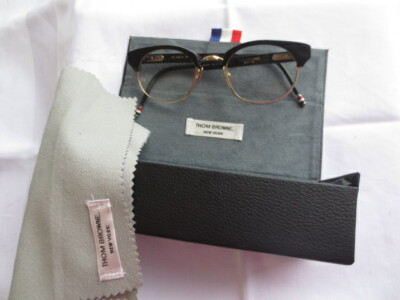 GENUINE THOM BROWNE TB-702-A-BLK-GLD-47 BLACK AND GOLD RIMMED
