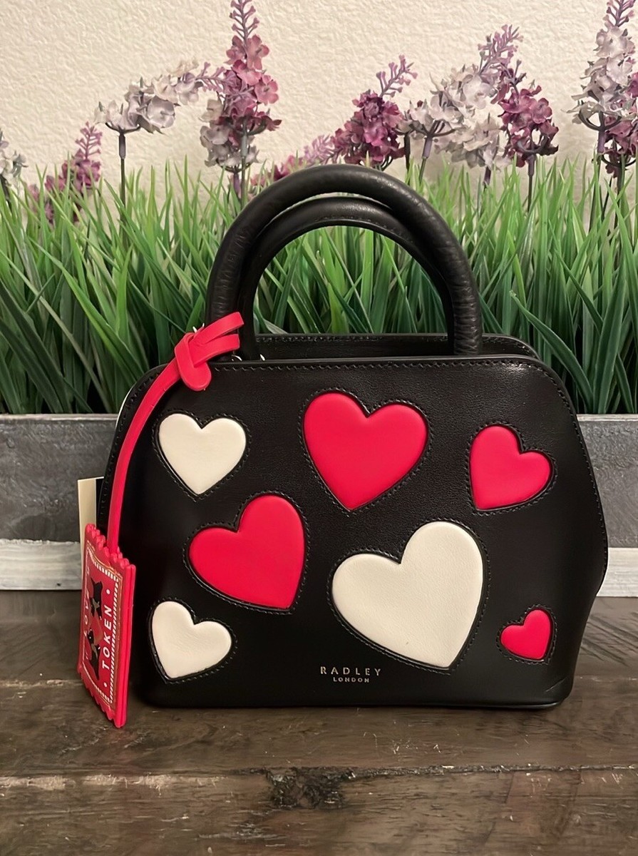 Radley London Valentine's Heart Mini Zip-top Leather Grab Satchel