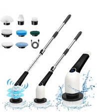 Keimi Electric Spin Scrubber, Cordless Voice Prompt Shower Brush