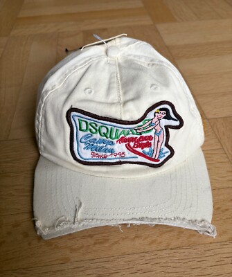 DSQUARED2 vintage Camp Milan hawaii surf girl cap UK