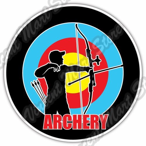Archery Archer Target Bow Aim Arrow Car Bumper Window Vinyl Sticker ...