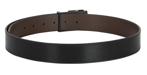 100% ORIGINAL TOMMY HILFIGER Lydia Leather Reversible Belt For Men - Black+Brown - Picture 3 of 10