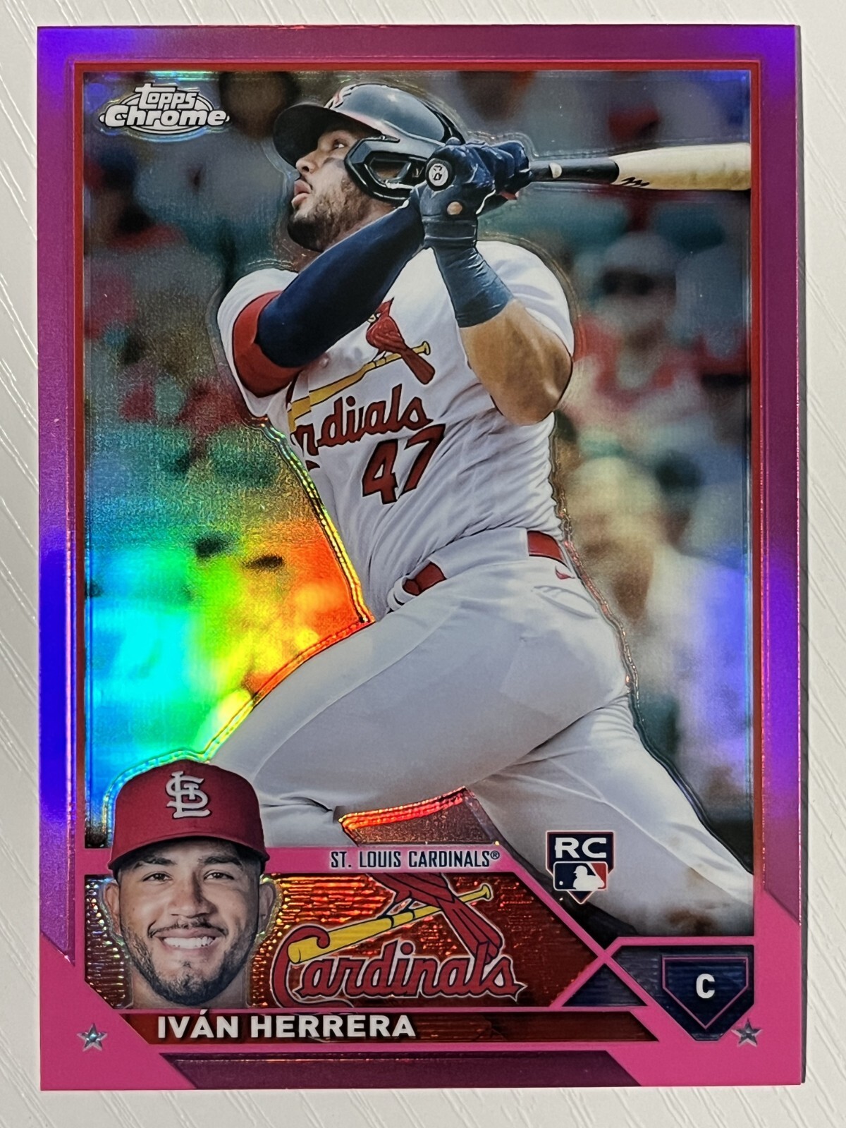 Ivan Herrera 2023 Topps Chrome Pink Refractor RC #177 St. Louis Cardinals QTY