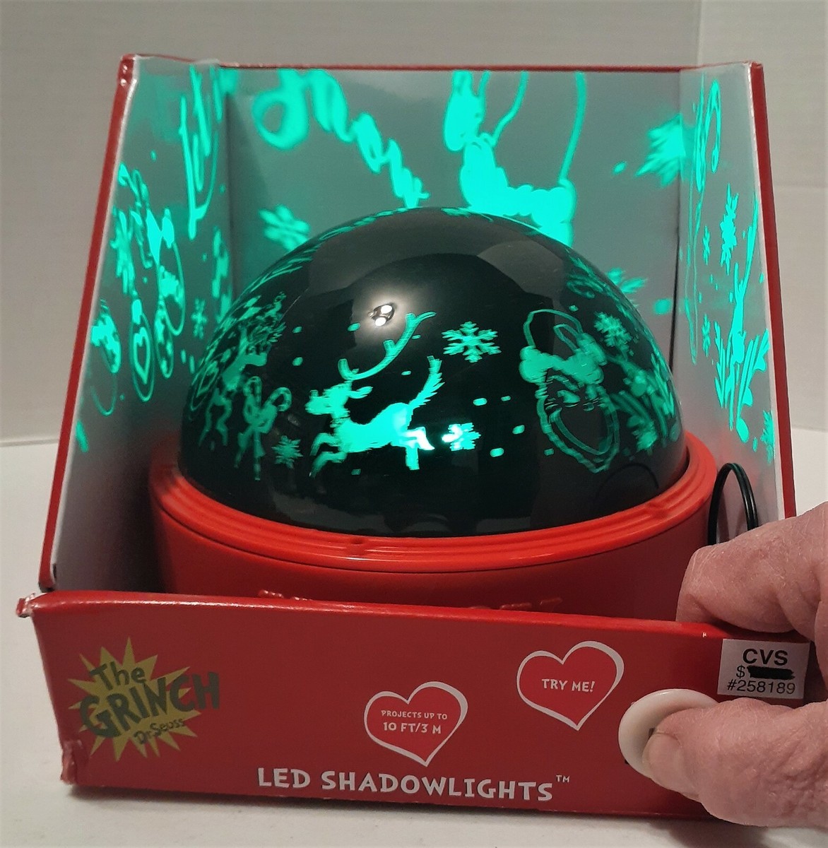 Grinch Dr Seuss LED Shadowlight Projector Christmas Holiday