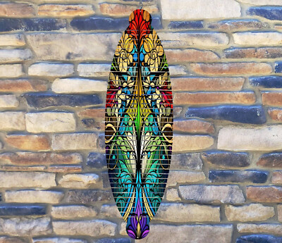 16'' Stained Glass Look Helix 3D Hanging Wind Spinner Yard Decor Kinetic hws016