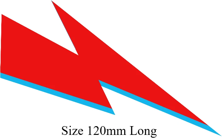 David Bowie Inspired Lightning Bolt Temporary Tattoo