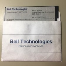 Vintage 1985 BELL Technolgies BELL HUB-6 IBM Xenix 5.25  Floppy Disk