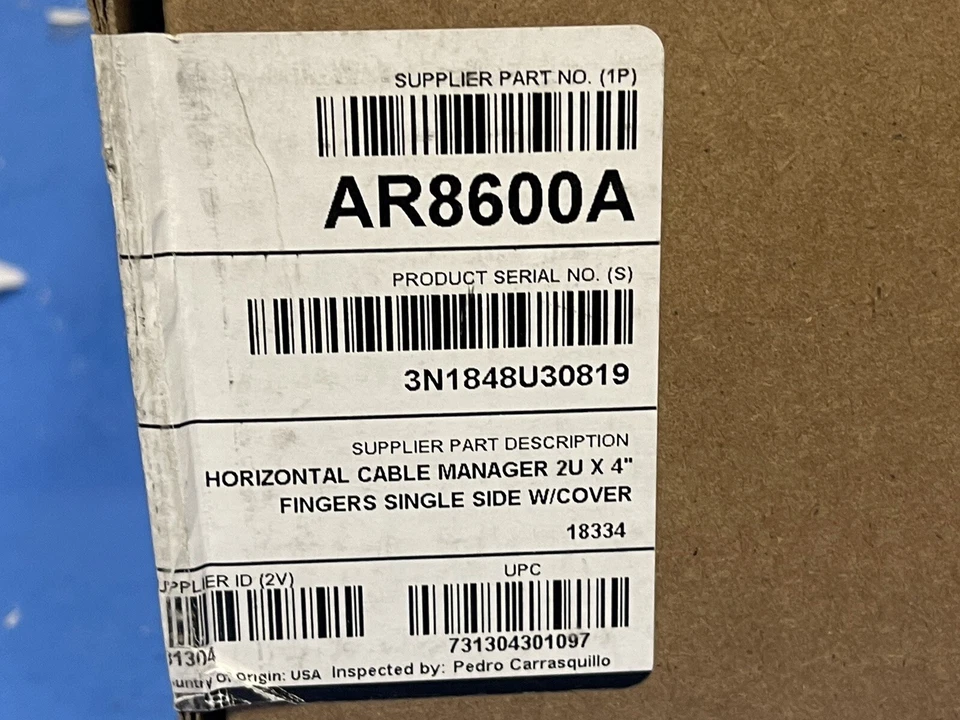 NEW APC AR8600A 2U x 4" Black Horizontal Cable Managing Assembly NetShelter - Image 2 of 2