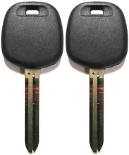 2 NEW TOYOTA REPLACEMENT UNCUT TRANSPONDER "4D67" CHIPPED IGNITION/DOOR KEY