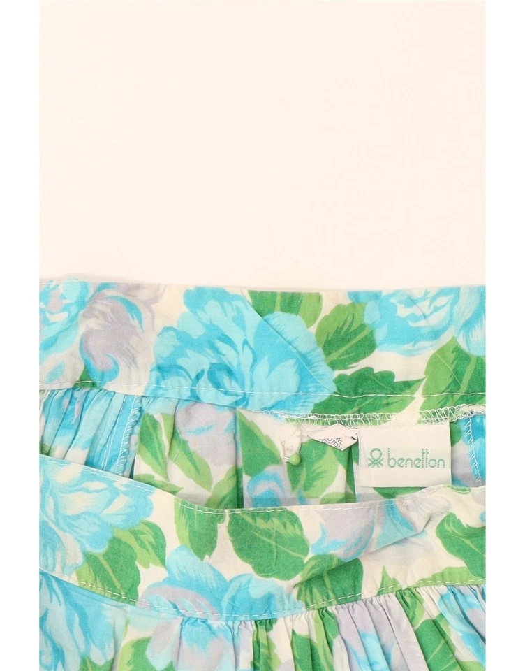 Falda plisada para mujer Benetton IT 44 mediana W28 multicolor floral DF03 Foto 3 de 3