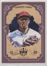 2019 Panini Diamond Kings 2004 DK Retro Plum Framed Francisco Lindor a6i
