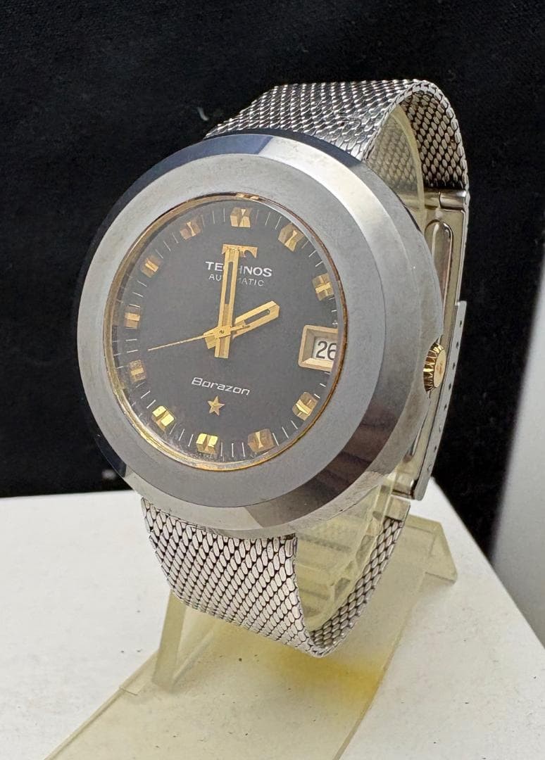 TECHNOS Borazon Automatic 39x39 mm Stainless Stee… - image 5