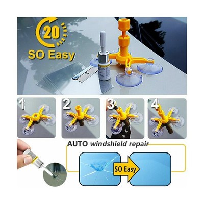 Windshield Repair Kit Quick Fix Car Wind Glass Bullseye Rock Chip Crack Star Upg