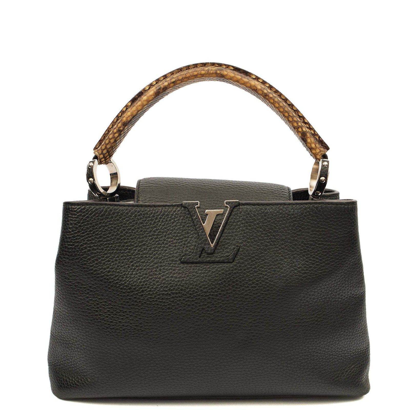 Louis Vuitton Tote Capucines MM in Black, Leather