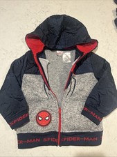 Marvel Spider-Man toddler boys 4T zip up jacket hoodie EUC