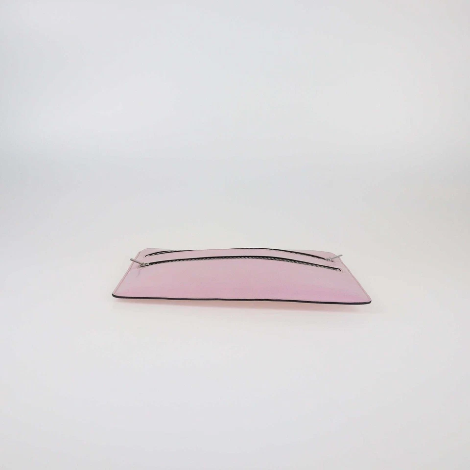Розовый лакированный плоский мешочек на молнии Celine - Изображение 4 из 4