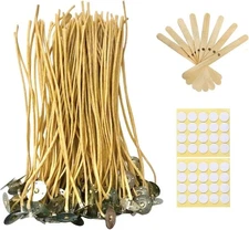 Candle Wicks 100 PCS 8 Inch Hemp Candle Wicks 2.5Mm Organic Beeswax Candle Wicks
