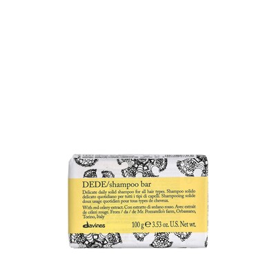 Davines DEDE Shampoo Bar, Delicate Daily Cleansing for All Hair Types, 100 g.
