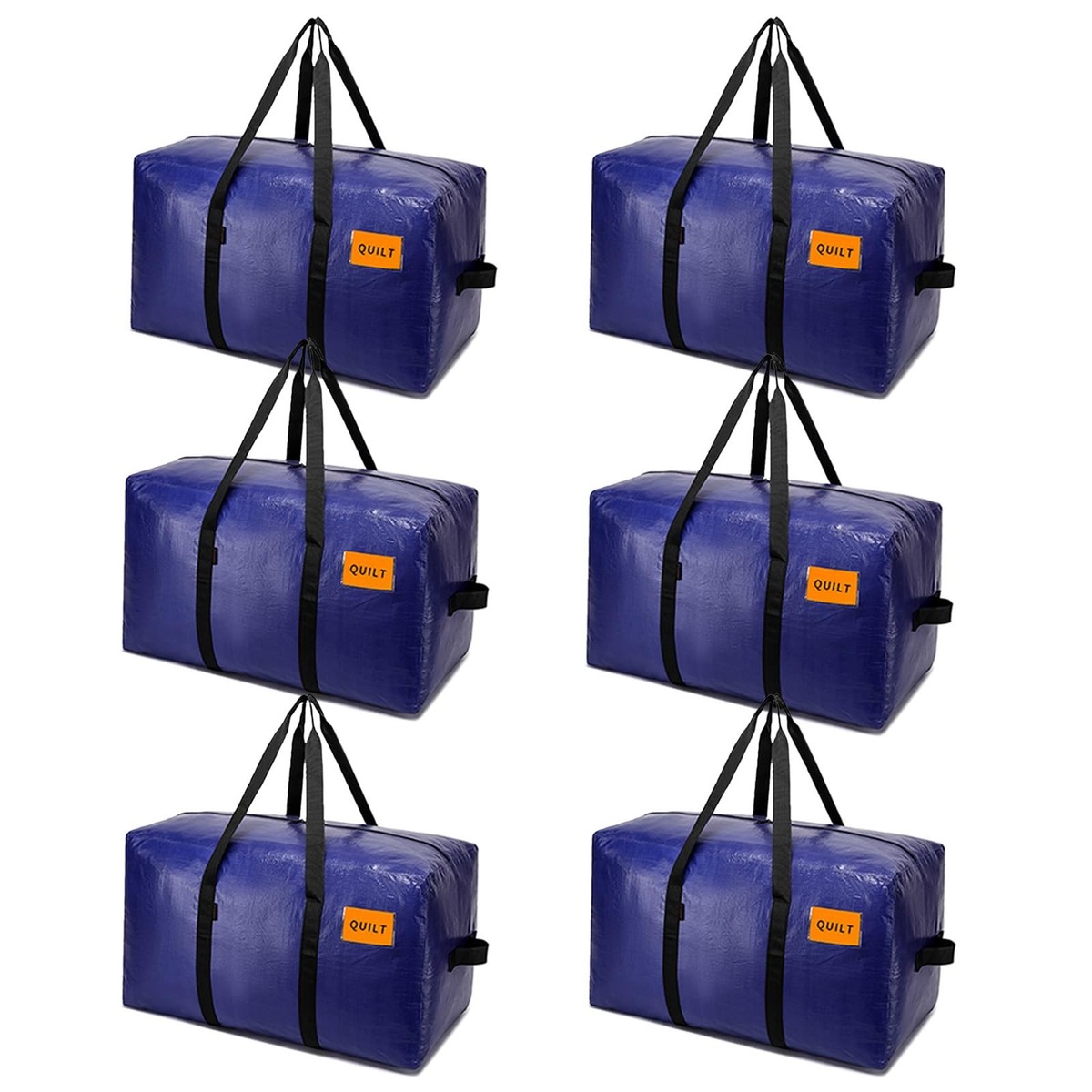 6 Pack Moving Bags Heavy Duty Extra Large Storage Totes Bag with