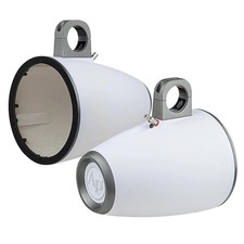AUDIOPIPEMAP Marine 10-Inch Wakeboard Tower Speaker Enclosures - White Pair
