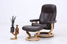 Poltrona Relax Stressless Consul con Sgabello | Poltrona in Pelle Funzione Relax