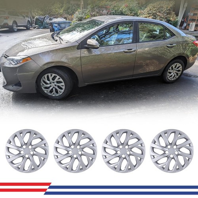 #ad #ad 16 Inch Hubcaps Set of 4 Fit 2009 2025 Toyota Corolla Steel Wheels ABS Lacquer $80.99