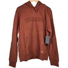 Spiritual Gangster Warrior Classic Hoodie Rust Orange Cotton Pullover Size L NWT