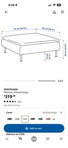 IKEA SÖDERHAMN Ottoman White