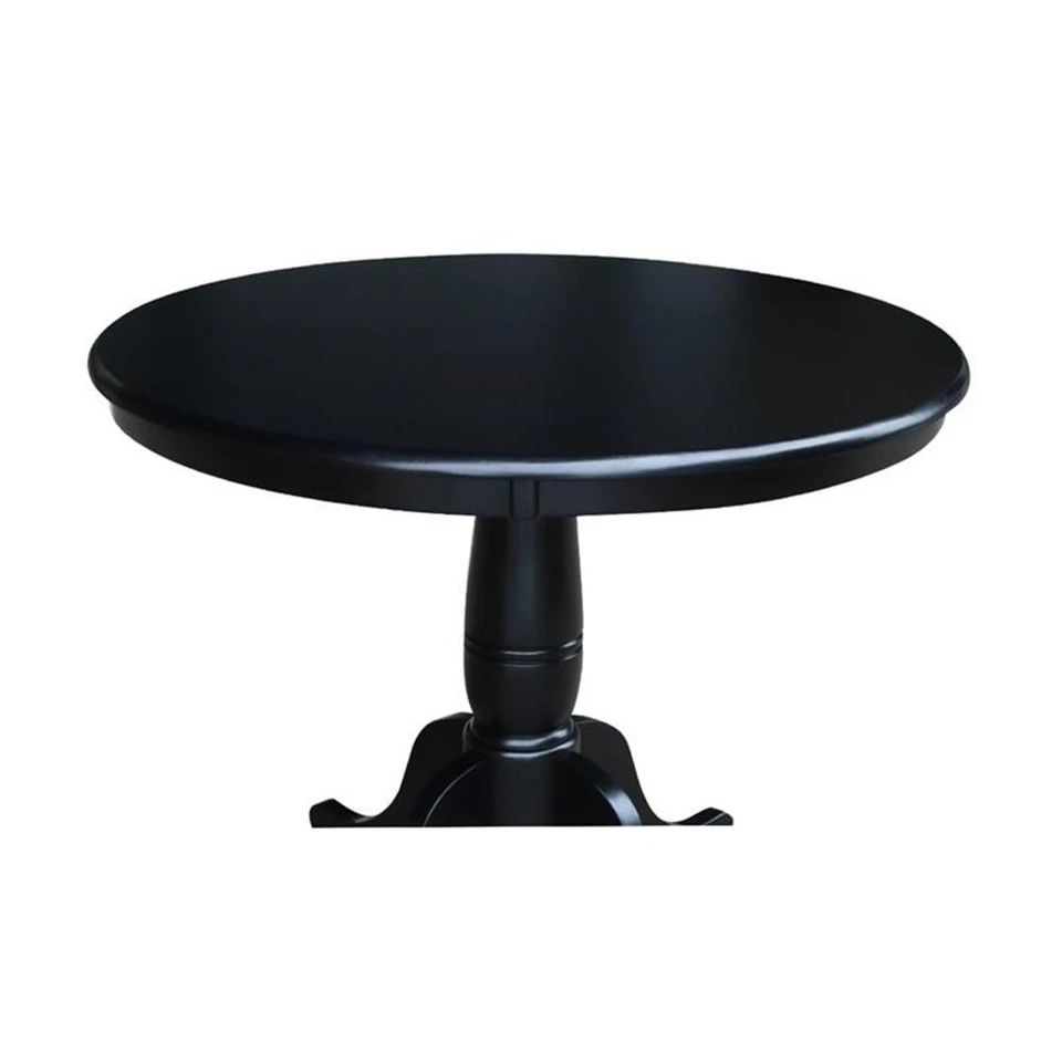 Mesa de comedor redonda International Concepts 36" en color negro Foto 4 de 4