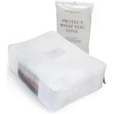 Luxury Organic Cotton Sweater Storage Bag - Fits 6 Fine Knit Sweaters - 18 In...