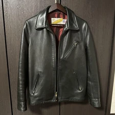 Perfecto by Schott Single Riders Leather Jacket Black Size 38 Made in USA